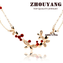 Top Quality ZYN037 Love of Butterfly 18K Rose Gold Plated Fashion Pendant Jewelry Made with Austria