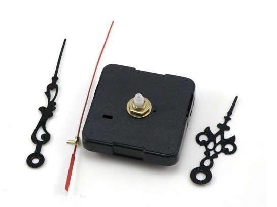 Quartz Clock Movement Quite Spindle Mechanism Repair Kit + Hour Minute Second Hands free shipping(China (Mainland))