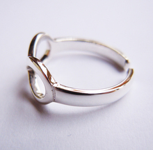 Sterling Silver Infinity Toe Ring Handmade All size Open Back Ring Ajustable