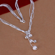 Free shipping factory price top quality 925sterling silver jewelry necklace chain necklace pendant wholesale and retails SMTN222