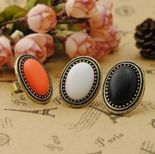 Min.order is $10 (mix order)Free Shipping Jewelry European Style Personalized Fashion Vintage Oval Gem Retro Ring R635 R636 R643
