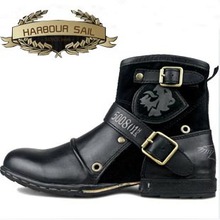 2014 high quality Fashion rivet limited martin boots tooling boots casual men s boots genuine leather