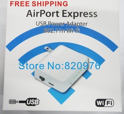 Hot sell Cheap Quality good AirPort Express USB Port Power Adapter 802.11N Wi-Fi Router US Plug+Ego Free Shipping(China (Mainland))