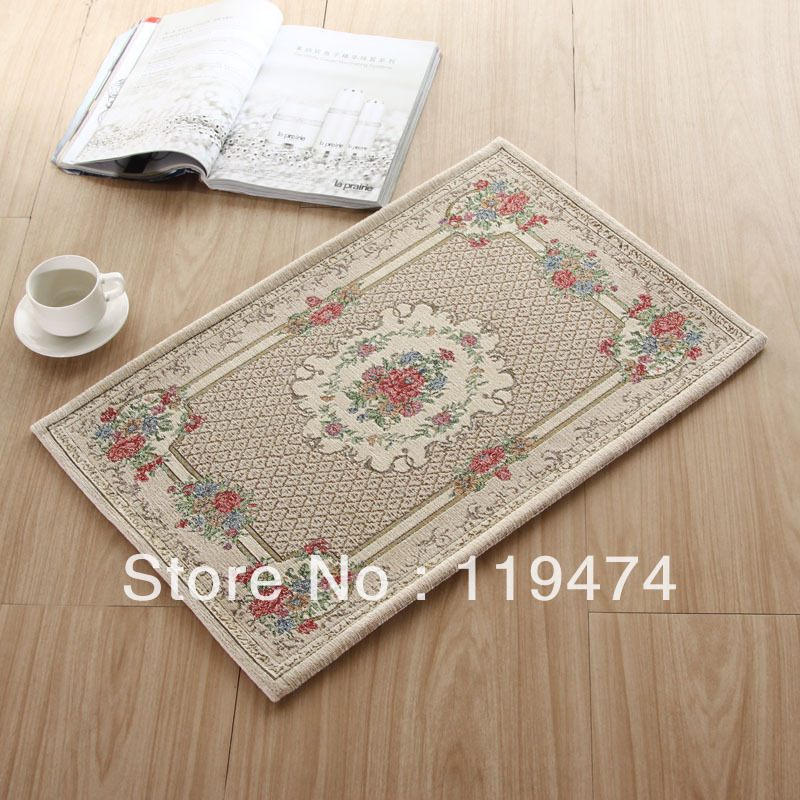 European rural slippery bibulous jacquard carpet mat door mat,.carpets and rugs,50X80CM(China (Mainland))