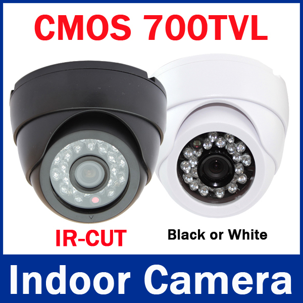 700tvl IR cut CMOS CCTV Camera plastic 24pcs IR LED 3 6mm lens Indoor Dome CCTV