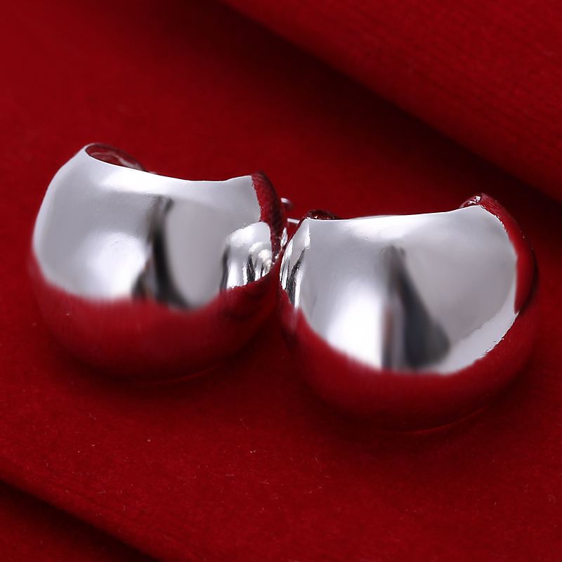 Factory price top quaility 925 sterling silver jewelry earring fine smooth cute stud jewelry earring free