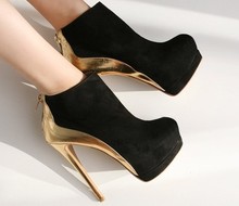 2013 nobility spring color block decoration open toe boots sandals 995 – 8