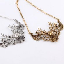 Animal pendant necklace retro avatar popular short chain ancient bronze silver Fashion jewelry wholesale deer necklace