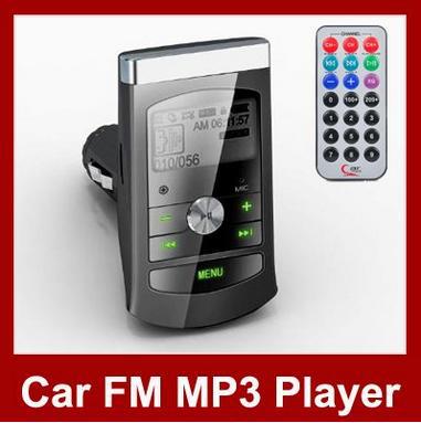 Car MP3 Player Wireless FM Transmitter With 1.0" LCD Screen Remote Controller USB/ SD Slot Free Shipping(China (Mainland))