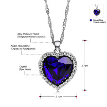 Neoglory Titanic Ocean Heart Necklaces Pendants For Women Crystal Rhinestone Jewelry Accessories Gift Sale 2015 New