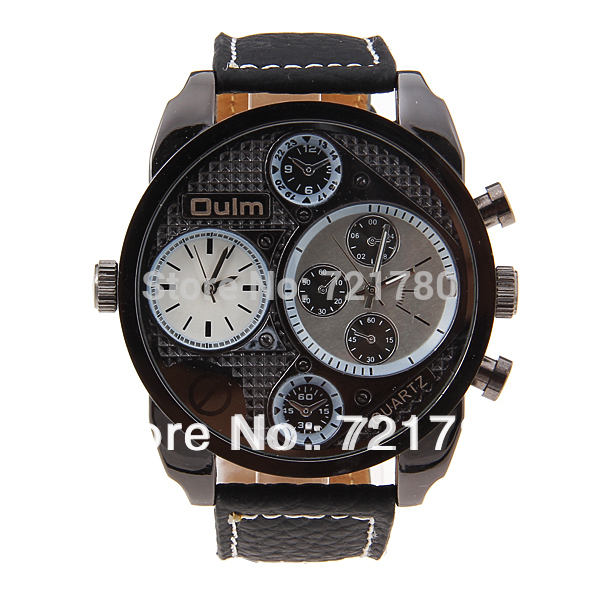 ... : Brand Oulm Men Quartz Watch Dual Movt Men s Waterproof Sports Watch