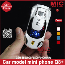 Russian keyboard Dual SIM Quad-bands Flip luxury small size mini sport supercar car model cell mobile phone cellphone Q8+ P11