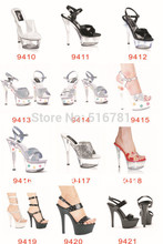 Full Clear Platforms Women s Slippers 17cm Super High Heel Shoes Pole Dancing Shoes Sandals Wedding