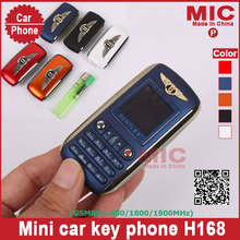 New unlock Russian keyboard bar luxury small size mini sport cool supercar car key cell mobile phone Bently H168 cellphone P27