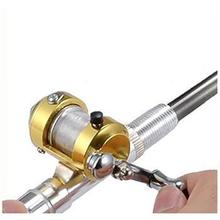 Sale Pen Shape Mini Portable Pocket Aluminum Alloy Fishing Fish Rod Pole with Reel hook gift