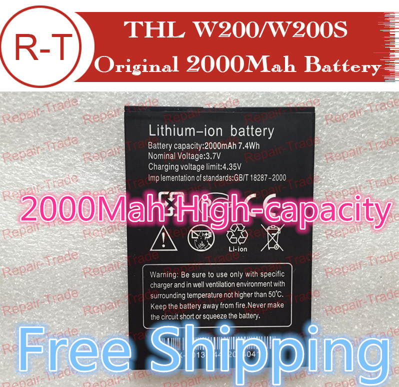 THL W200S battery 2000mAh Li ion THL W200C Battery Replacement For THL W200 Battery W200S W200C