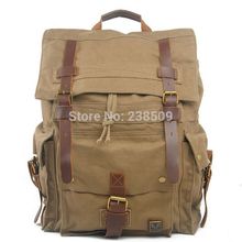 New European and American Style Retro Tide Canvas Double Shoulder Travel Backpack Bag Large Capacity For Male Female
