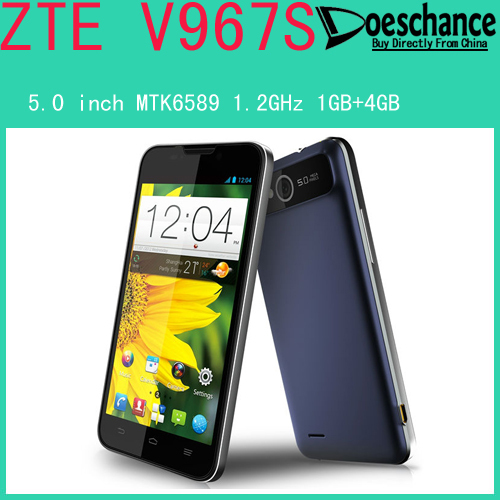 Original ZTE V967S MTK6589 Quad core 5 0 inch IPS Screen 5 0MP Camera 3G Android