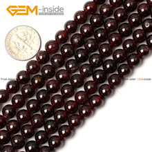 Round Garnet Beads Natural Stone Beads Strand 15 Size Selectable 2 3 5 6 7 8