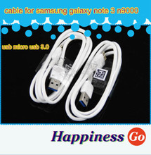 free shipping white Micro USB 3.0 USB Charger Cable Data Line for Galaxy Note 3 III N9000