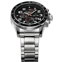 Luxury WEIDE Mens Quartz Watches Waterproof Military Sports Watch Full Steel Complete Calendar Fashion Business Dress