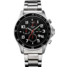 Luxury WEIDE Mens Quartz Watches Waterproof Military Sports Watch Full Steel Complete Calendar Fashion Business Dress