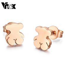 Fashion cute teddy bear design stud earrings for women and girls