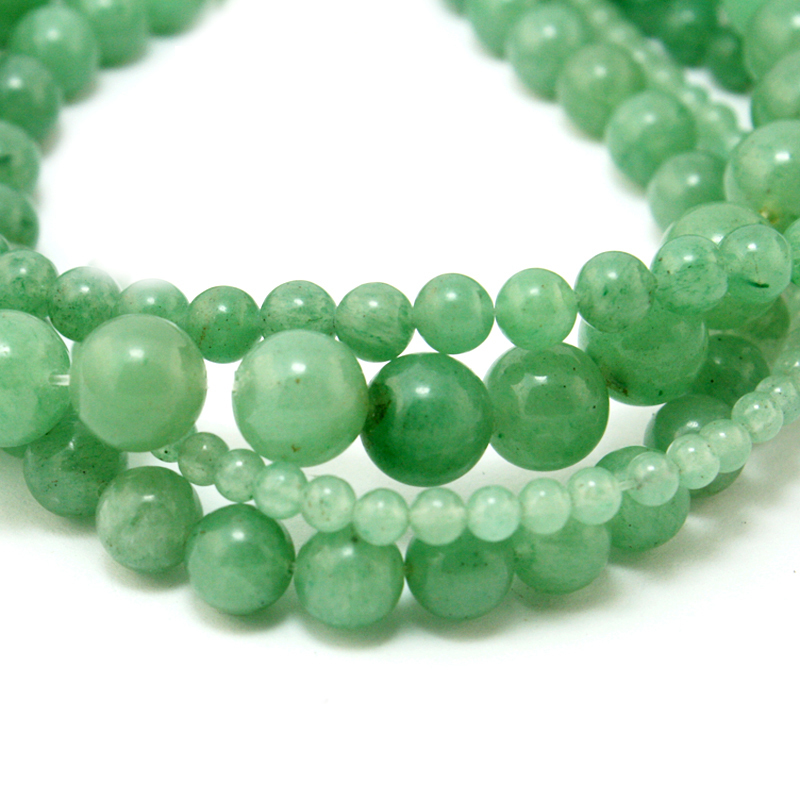 Free shipping 4mm 6mm 8mm 10mm Natural High quality charms Green Aventurine Round Jade Stone Beads