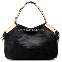 2014 new fashion women handbags crocodile pattern PU leather vintage shoulder bags crossbody women messenger bag totes Hot sale