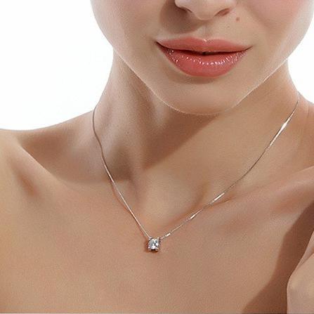 Manufacturer Promotions Inlaid zirconium 925 Silver Charms short paragraph clavicle Korean fashion crystal pendant only
