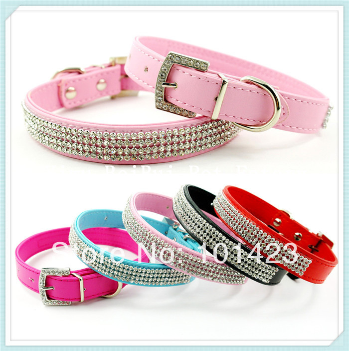 Free-Shipping-Hot-Selling-Berry-Shiny-Cute-Rhinestone-Leather-Dog ...