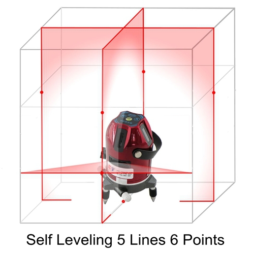KaiTian Лазерный Уровень 5 Строк 6 Очков Уровень с Наклоном слэш Функция/360 Ротари Self Lleveling Открытый ЕС 635nM Лазерный Уровень китай