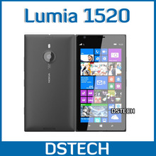 Unlocked Nokia Lumia 1520 Quad Core 6.0 Big Screen ROM 32GB 20MP Original Nokia 1520 refurbished  nokia phone Free Shipping