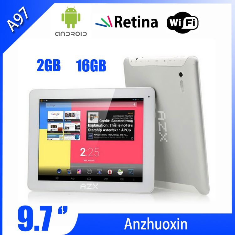 Top Quality 2048 1536 2GB AZX A97 1 8GHz 32GB 16GB RK3188 Quad Core WiFi Brand