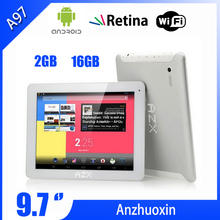Top Quality 2GB 16GB Quad Core WiFi 9.7 inch Tablet with Retina Screen Free Shipping