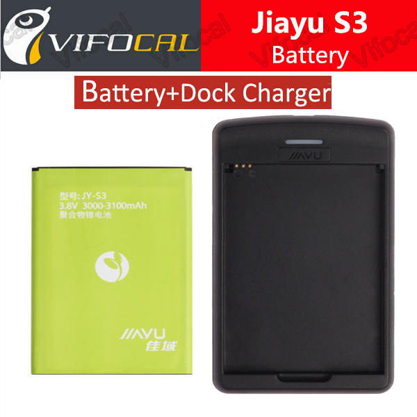 jiayu s3 Battery Replacement With Free Dock Charger 100 Original 3100mAH Battery Replacement For Jiayu S3