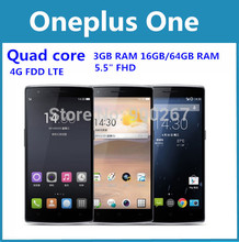Original Oneplus One 64GB/16GB  4G FDD LTE Mobile  Cell phone Snapdragon801 Quad Core 5.5” FHD NFC 3GB RAM 13.0MP camera phone