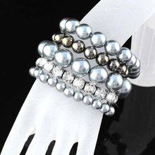 Hot Fashion Handmade imitation Pearl Bracelet Jewelry with Wrap Design Free Shipping BR 961