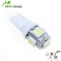 Free Shipping 10pcs T10 194 W5W 5 SMD 5050 LED Wedge Light Bulb White(China (Mainland))