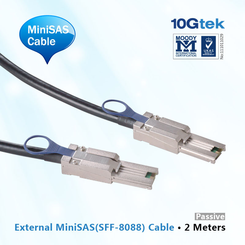 2 Meters MiniSAS SFF 8088 to MiniSAS SFF 8088 Cable for telecommunications 5pcs lot