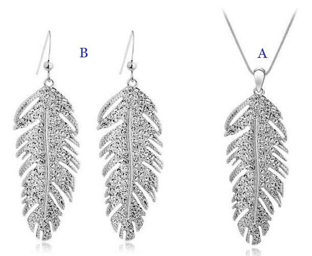Clearance-Sale-4-sets-lot-feather-tree-necklace-earrings-sets-A-006 ...
