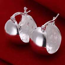 Hot Sale Free Shipping 925 Silver Earring Fashion Sterling Silver Jewelry Smooth Egg Earrings SMTE052