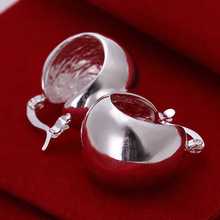Hot Sale Free Shipping 925 Silver Earring Fashion Sterling Silver Jewelry Smooth Egg Earrings SMTE052