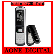 Original Brand Unlocked Phone Nokia 2720 Fold Dual Band 1.3MP Camera Bluetooth FM Radio Vedio JAVA