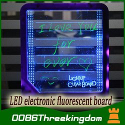 LED message board / Writing Board light/ led display fluorescence plate with a highlighter free to write or Erased N1020(China (Mainland))