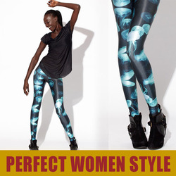 HOT! SEXY! GL-29 Leggings Galaxy 2013 Shiny BLACK Milk Leggings Women Clothing New Digital Print Pants JELLYFISH PINK LEGGINGS(China (Mainland))
