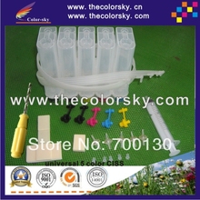 universal 5 color CISS continuous ink system kit with accessaries free shipping