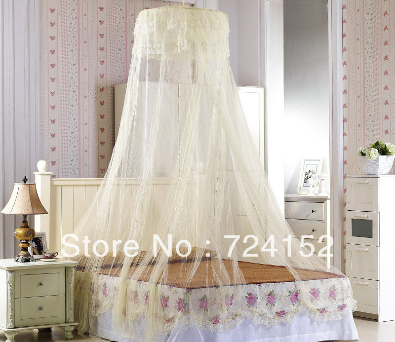 Bed Canopy Netting Curtain Dome Fly Mosquito Midges Insect Stopping ...