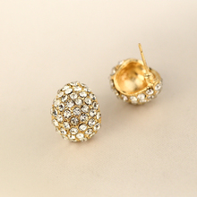 E001 2015 Fashion Jewelry Trendy Style Rhinestone Crystal Silver plated Stud Earrings For Women brincos High