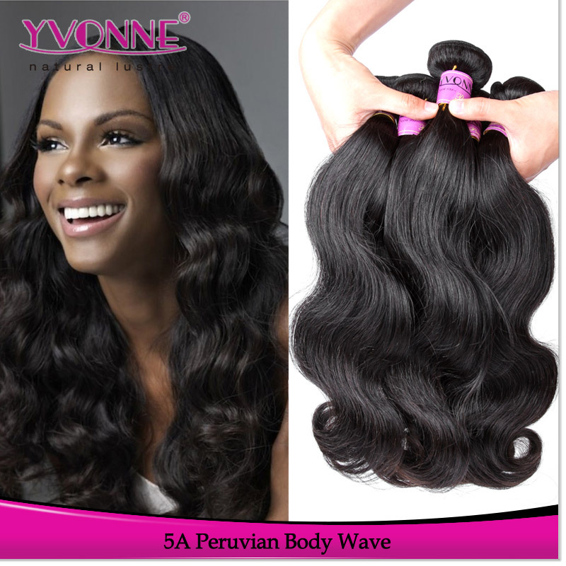 3 Bundles Yvonne Hair Extensiongrade 5a Unprocessed Virgin Peruvian Hair Body Wave10~28inches